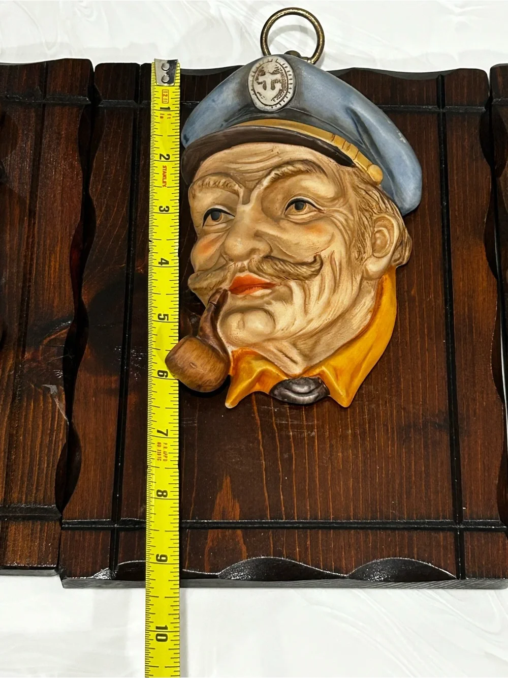 1960s Japan Lefton Kitsch Wall Plaque Sailor Roadman Oldman originals w:sticker